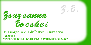 zsuzsanna bocskei business card